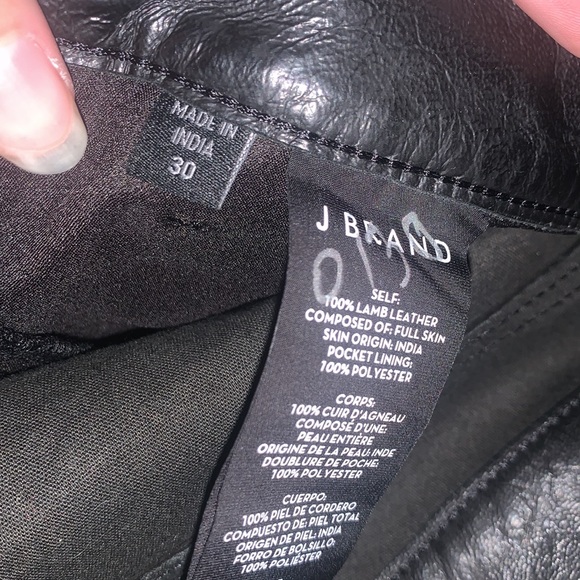 J Brand 100% LAMB LEATHER FLARE PANTS Size 30 - Picture 6 of 11